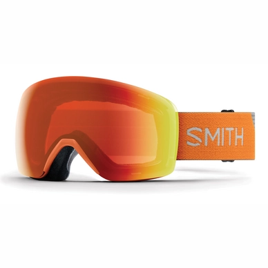 Masque de ski Smith Skyline Halo / ChromaPop Everyday Red Mirror Orange