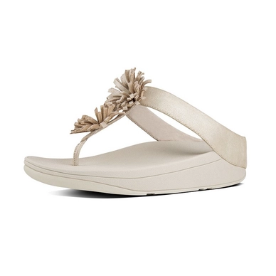 FitFlop Skyrocket Toe-Post Suede Pale Gold