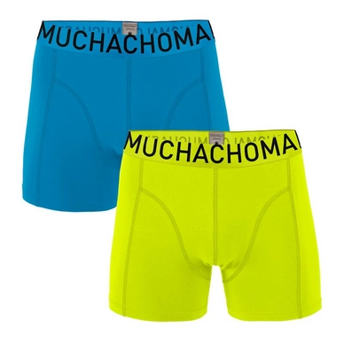 Boxershorts Muchachomalo Solid Yellow Sky Blue Herren (2-teilig)