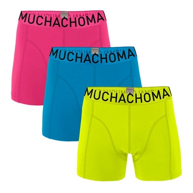 Boxershorts Muchachomalo Boys Solid Yellow Sky Blue Pink (3-delig)