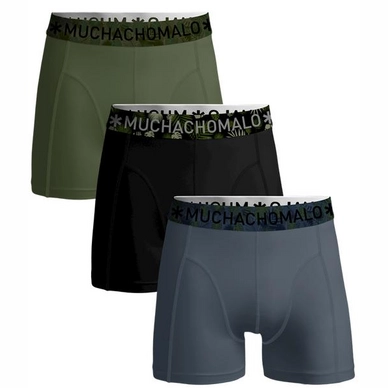 Boxer Shorts Muchachomalo Solid Men Blue Black Army Green (3-Pack)