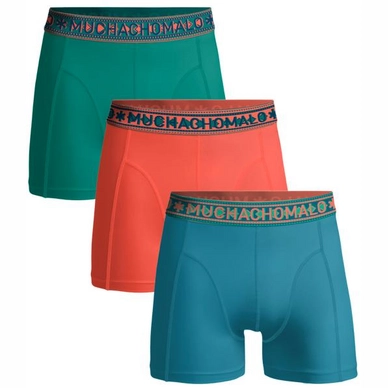 Caleçon Muchachomalo Solid Boys Blue Coral Light Green 3-Pack