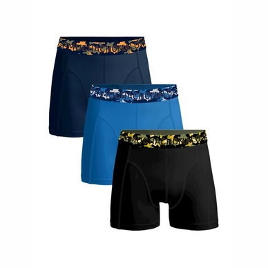 Boxershorts Muchachomalo Solid Black Blue Navy Herren 3er-Set