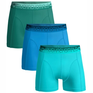 Boxer Shorts Muchachomalo Solid Men Light Blue Blue Dark Green (3-Pack)