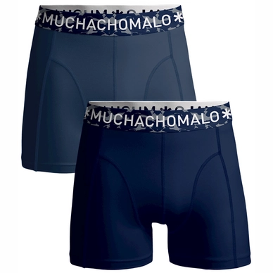 Boxershort Muchachomalo Boys Short Solid Blue/Blue (2-pack)