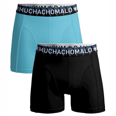 Caleçon Muchachomalo Men Short Solid Black/Blue (Lot de 2)