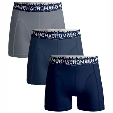 Boxershort Muchachomalo Boys Short Solid Blue/Blue/Grey (3-pack)