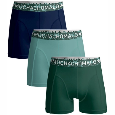 Boxershort Muchachomalo Boys Short Solid Green/Green/Blue (3-pack)