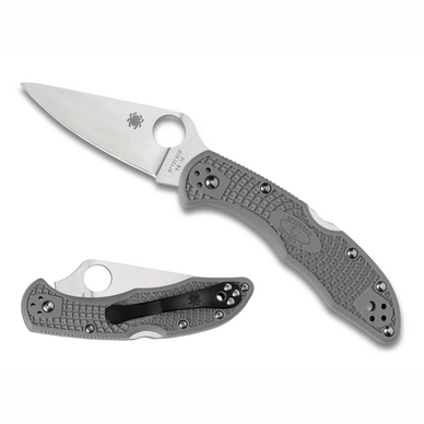 Folding Knife Spyderco Delica 4 Flat Ground Grey