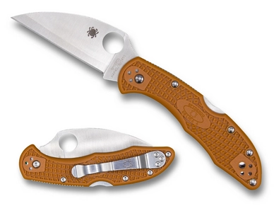Vouwmes Spyderco Delica 4 Flat Burnt Orange Sprint