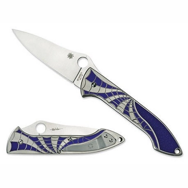Vouwmes Mike Draper Folder Plain Blauw Spyderco
