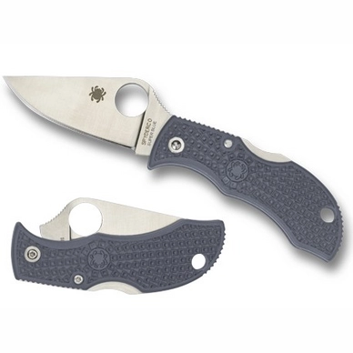 Vouwmes ManBug Gray Super Blue PE Grijs Spyderco