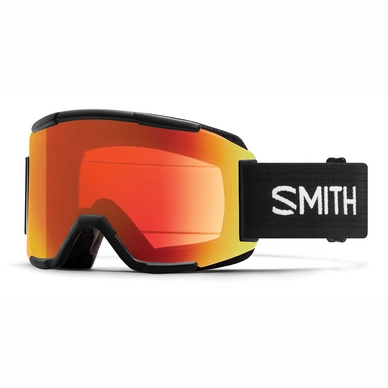 Masque de Ski Smith Squad Black / ChromaPop Everyday Red Mirror