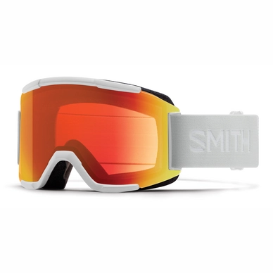 Skibrille Smith Squad White Vapor / ChromaPop Everyday Red Mirror