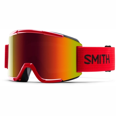 Skibrille Smith Squad Fire Frame/Red Sol X Mirror/Yellow Lens