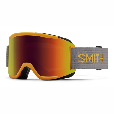 Ski Goggles Smith Squad Solar Frame Red Sol-X Mirror