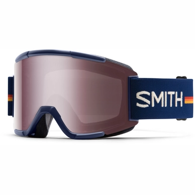Skibril Smith Squad Navy Owner Operator Frame/Ignitor Mirror/Yellow Lens