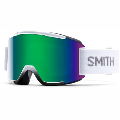 Skibril Smith Squad White Frame/Green Sol X Mirror/Yellow Lens