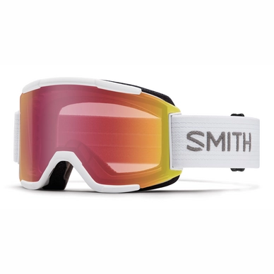 Skibril Smith Squad White Frame Red Sensor Mirror
