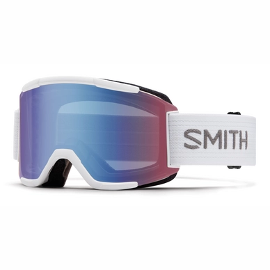 Masque de Ski Smith Squad White Frame Blue Sensor Mirror