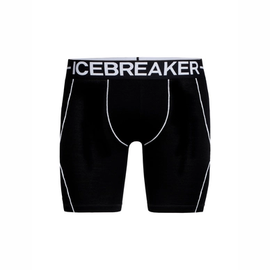 Boxershort Icebreaker Mens Anatomica Zone Long Boxers Black White