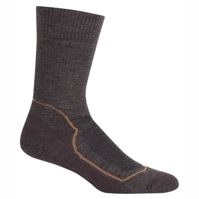 Sokken Icebreaker Mens Hike+ Heavy Crew Earthen Heather Bark Dark Straw