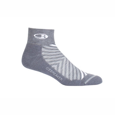 Hardloopsokken Icebreaker Mens Run+ Light Mini Twister Heather White