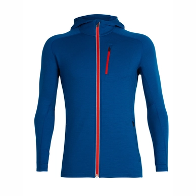 Gilet Icebreaker Men Quantum LS Zip Hood Isle Chili Red