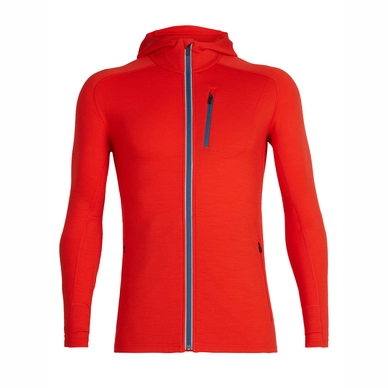 Gilet Icebreaker Men Quantum LS Zip Hood Chili Red Thunder