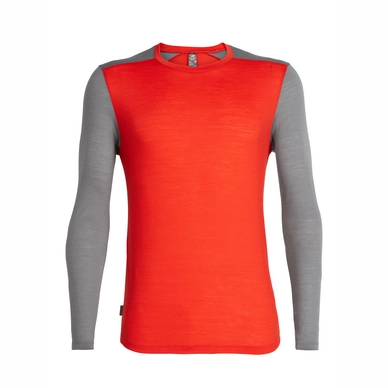 Longsleeve Icebreaker Men Sphere Crewe Chili Red Timberwolf