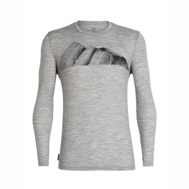 Longsleeve Icebreaker Men Tech Lite Crewe Remarkables Metro Heather