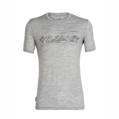 T-Shirt Icebreaker Homme Tech Lite SS Crewe Coronet Peak Metro Heather