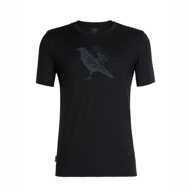T-Shirt Icebreaker Tech Lite SS Crewe Ravencamp Schwarz Herren