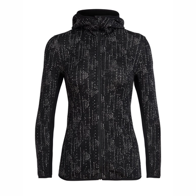 Hoodie Icebreaker Women Away LS Zip Hood Showers Black Outdoorsupply