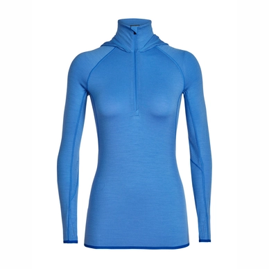 Hoodie Icebreaker Women Fluid Zone LS Half Zip Hood Cove Marine