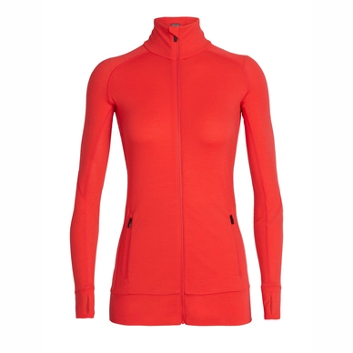 Gilet Icebreaker Women Fluid Zone LS Zip Ember