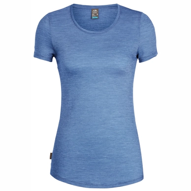 T-Shirt Icebreaker Sphere SS Low Crewe Marine Snow Stripe Damen