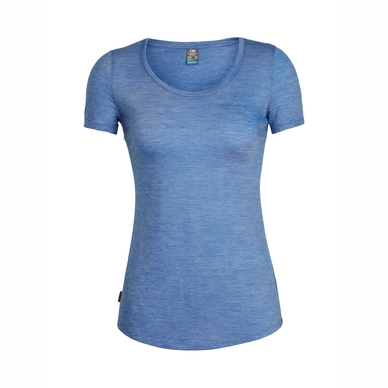 T-Shirt Icebreaker Women Sphere SS Scoop Marine Snow Stripe