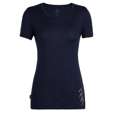 T-Shirt Icebreaker Femme Tech Lite SS Low Crewe Panax Midnight Navy
