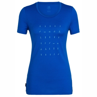 T-Shirt Icebreaker Femme Tech Lite SS Low Crewe Tree Life Marine