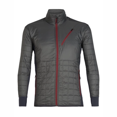 Gilet Icebreaker Men Helix LS Zip Timberwolf Black