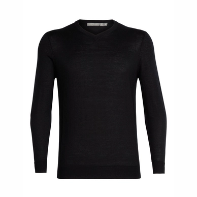 Pull Icebreaker Men Quailburn V Sweater Black
