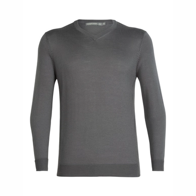 Pull Icebreaker Men Quailburn V Sweater Timberwolf