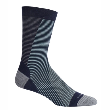 Chaussettes Icebreaker Lifestyle Fine Gauge Ultra Light Crew Leaning Ladders Midnight Navy