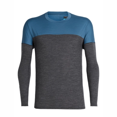 Pull Icebreaker Men Kinetica Crewe Midnight Navy Heather Thunder