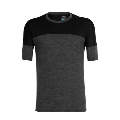 T-Shirt Icebreaker Homme Kinetica SS Crewe Black Heather Black