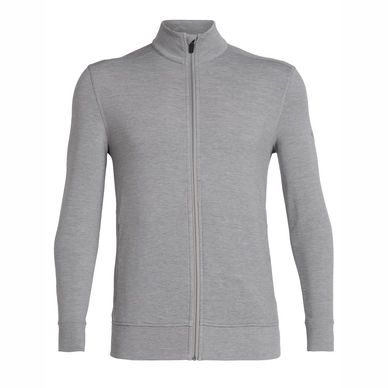Gilet Icebreaker Men Momentum LS Zip Fossil Snow Heather