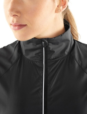 Jacket Icebreaker Women Rush Windbreaker Black Outdoorsupply
