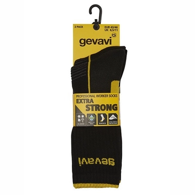 Sokken Gevavi ST02 Extra Strong Zwart (2 paar)