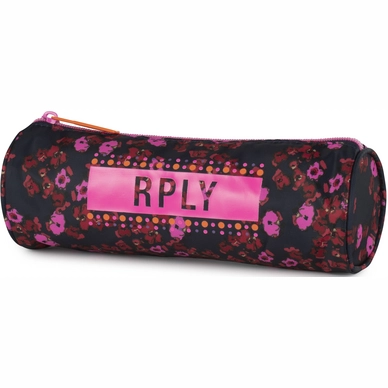 Pencil Case Replay Flowers Pink Round